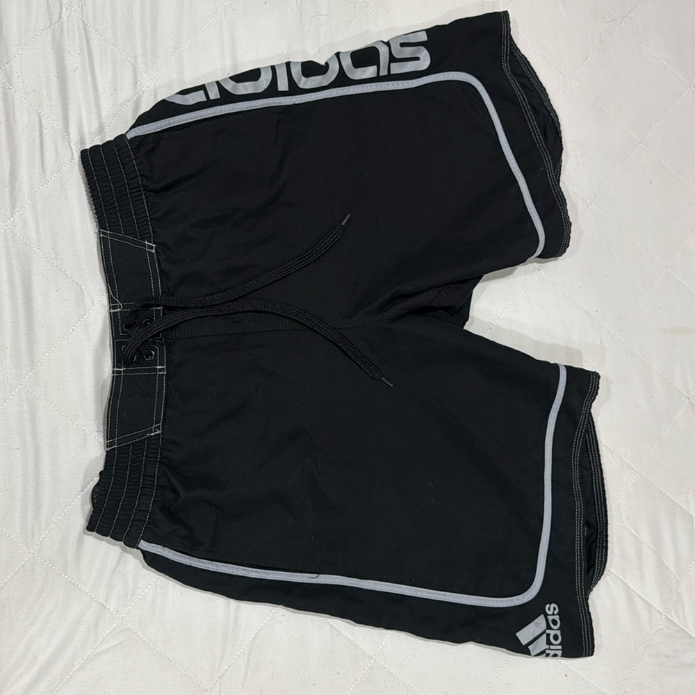 Adidas black swim shorts